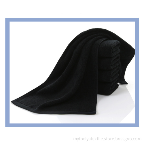 High quantity 100% Cotton Bleach Proof Black Hair Salon Towel Wholesale